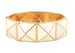 Pyramid Bangle Bracelet- Ivory