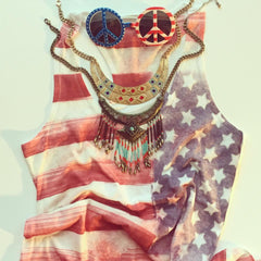 Aztec Metal Bib Necklace