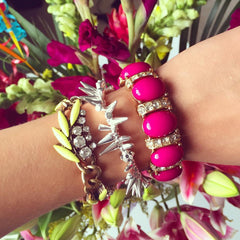 Iced Neon Fan Bracelet