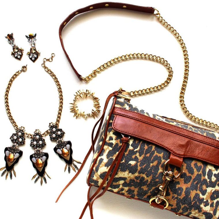 Luxe Modern Grecian Jeweled Fringe Necklace
