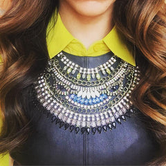 Tribal Royalty Bib Necklace- Multi