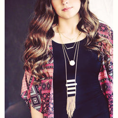 Climb The Marble Ladder Tassel Necklace