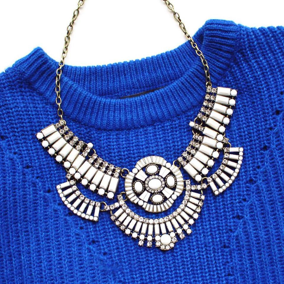Boho Stone Tiles & Shine Necklace