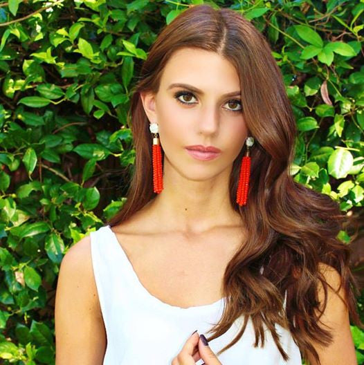 Sweet Treat Tassel Earrings- Orange