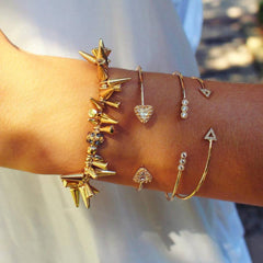 Delicate Dots Cuff Bracelet- Gold
