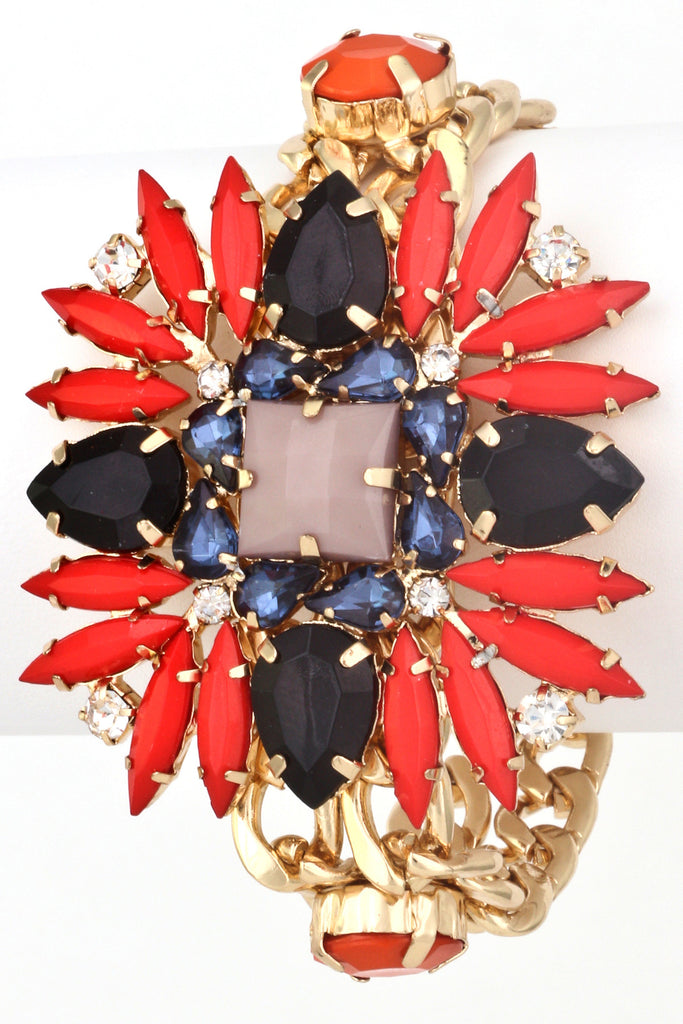 Acrylic Square Jewel Pendant Bracelet