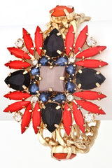 Acrylic Square Jewel Pendant Bracelet