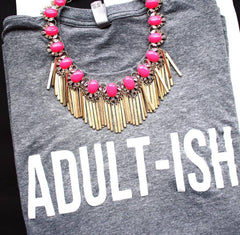 Boho Fringe Envy Statement Necklace- Hot Pink