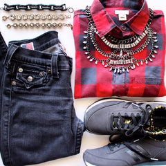 Embellished Urban Metal Chain Necklace