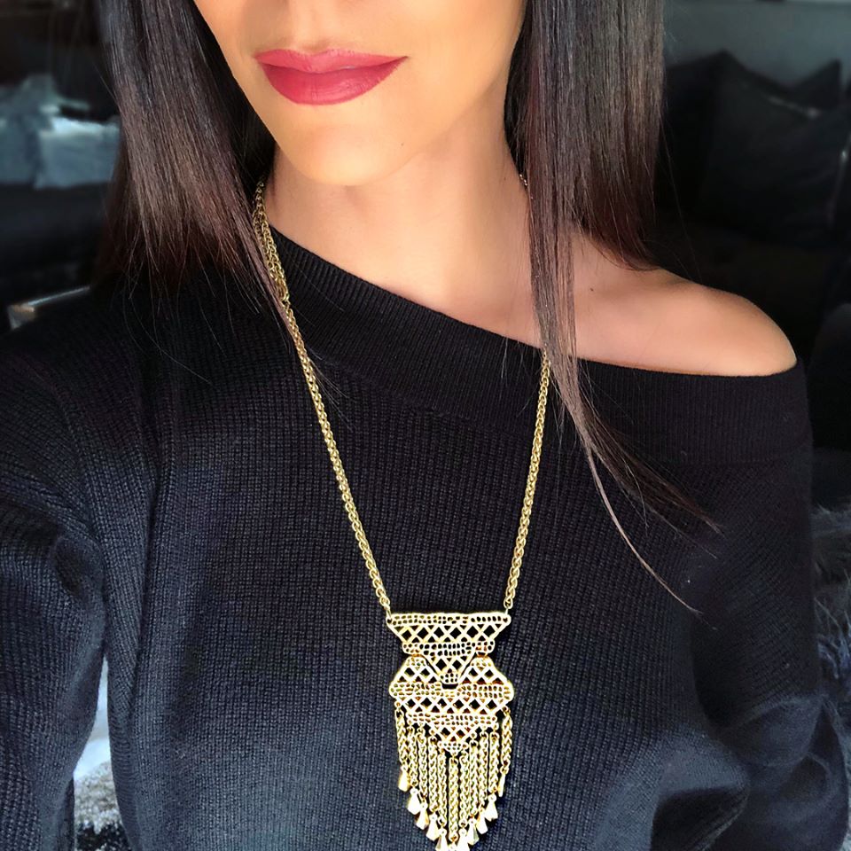 Golden Catcher Convertible Fringe Necklace