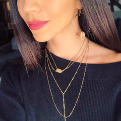 Lizzy Druzy Hoop Earrings- Gold/Rose Gold