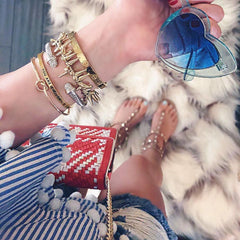 Stack It Up Bracelet Cuff- Pavé Ends