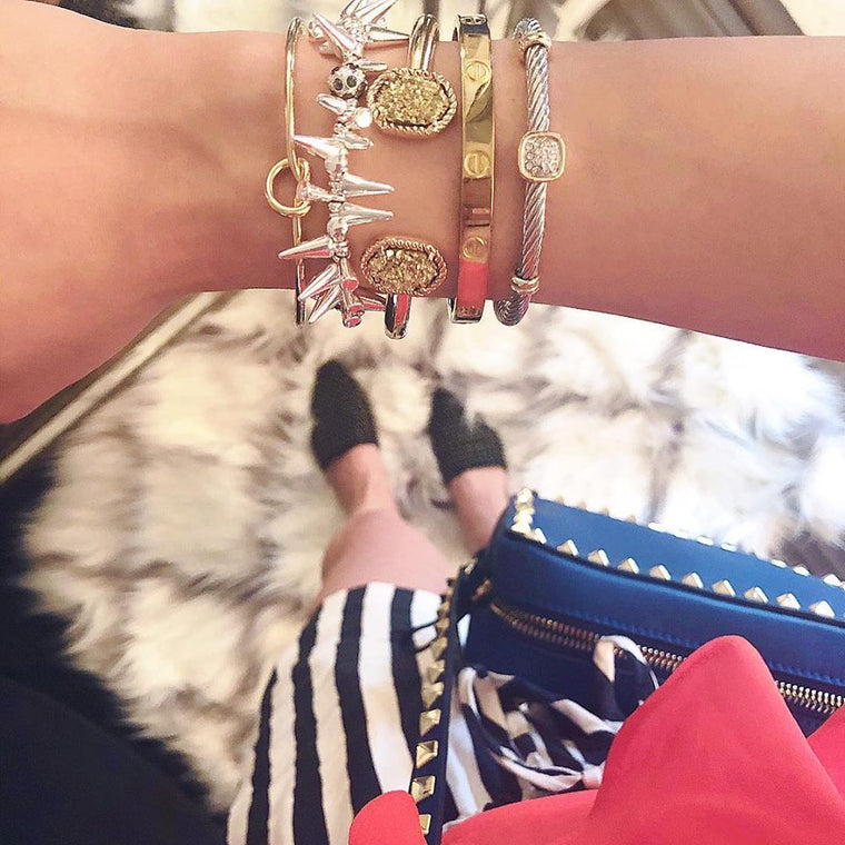 Stack It Up Bracelet Cuff- Pavé