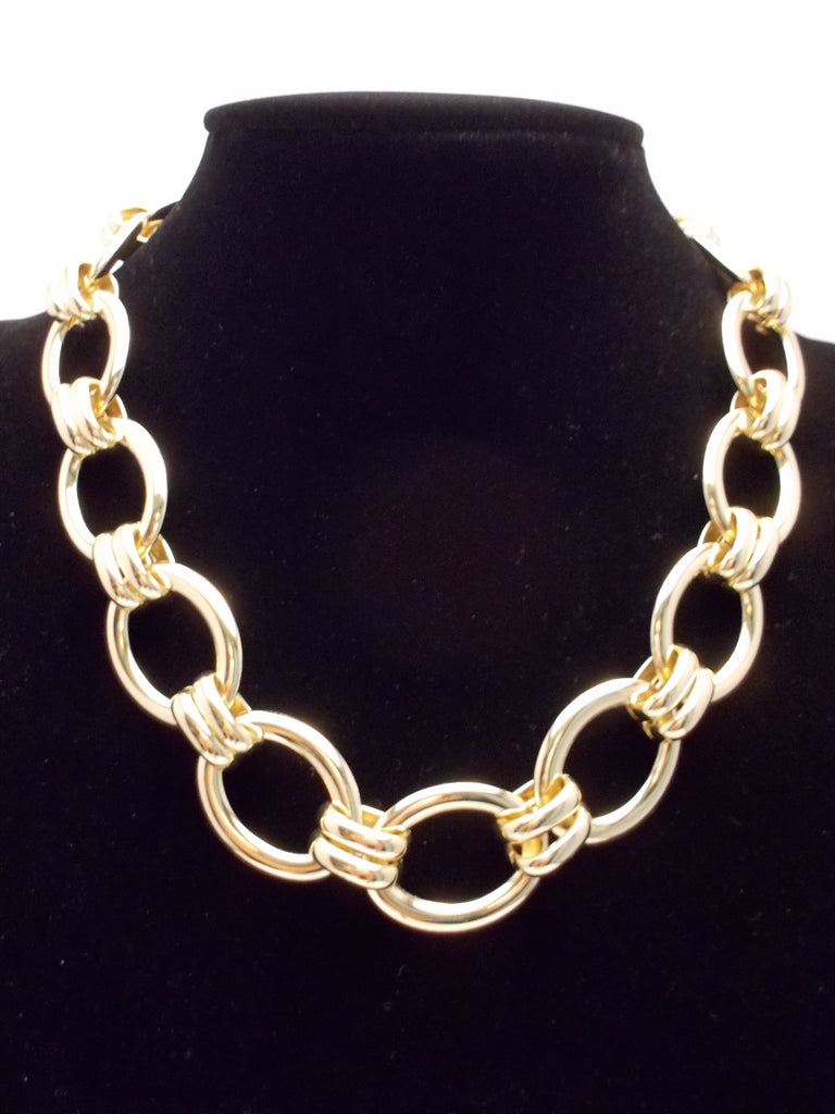 Chain Linked Gold Plated Necklace