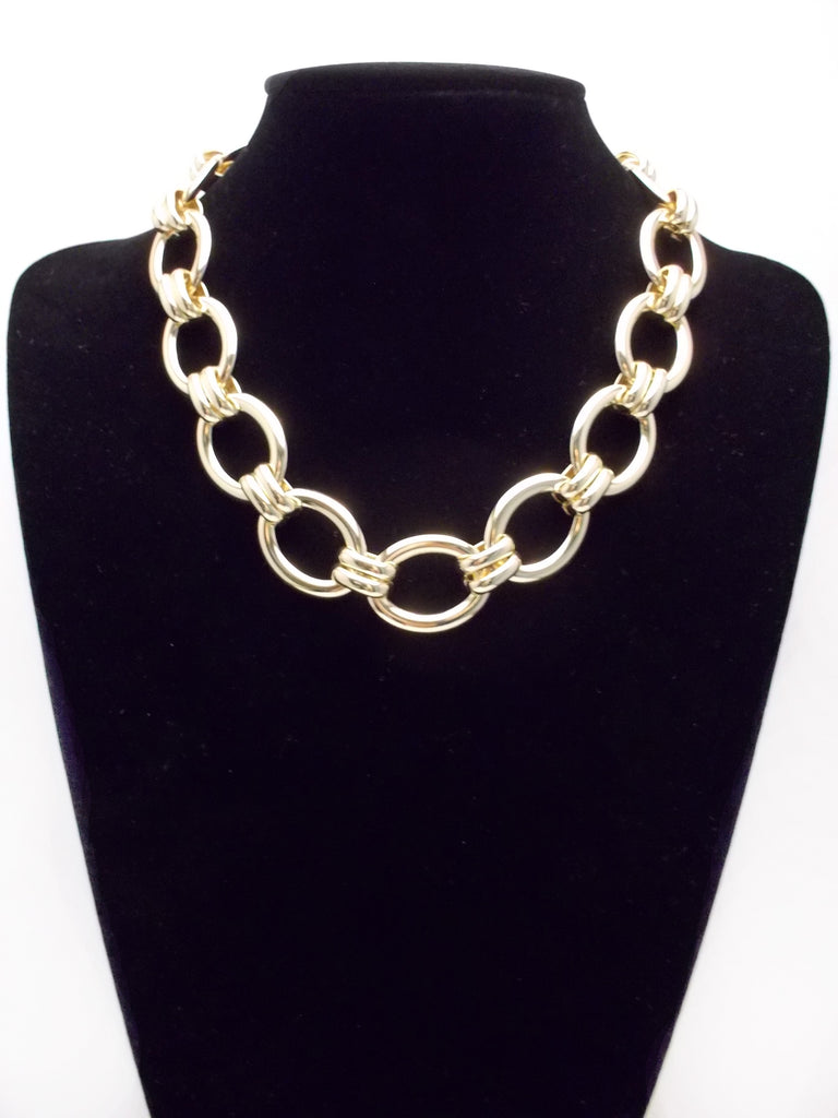 Chain Linked Gold Plated Necklace