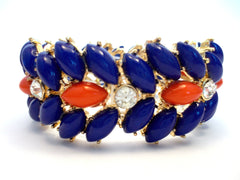 Designer Inspired Floral Leaf Stretch Bracelet- 3 Color Options