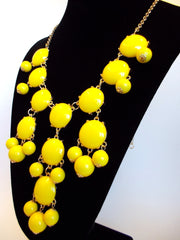 Bubble Statement Necklace- Yellow
