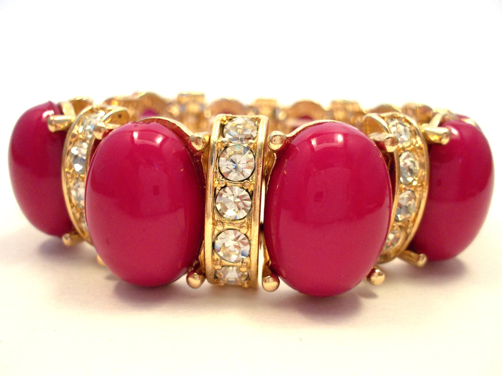 Designer Inspired Bauble Crystal Stretch Bracelet