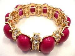 Designer Inspired Bauble Crystal Stretch Bracelet