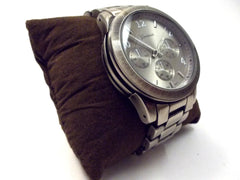 Metal Oversized Geneva Platinum Watch- Gunmetal