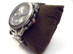 Metal Oversized Geneva Platinum Watch- Gunmetal