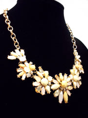 Floral Cluster Jeweled Necklace