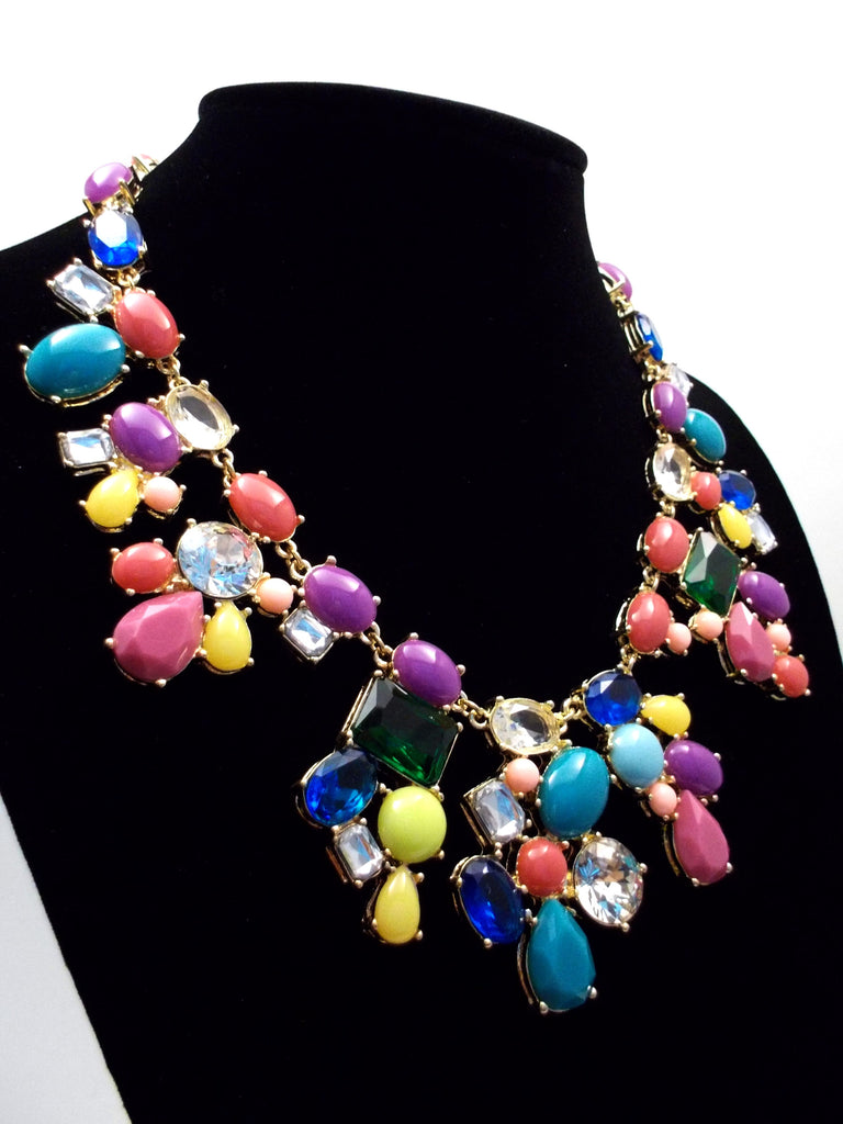 Candy Color Mix Statement Necklace