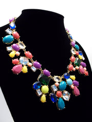 Candy Color Mix Statement Necklace
