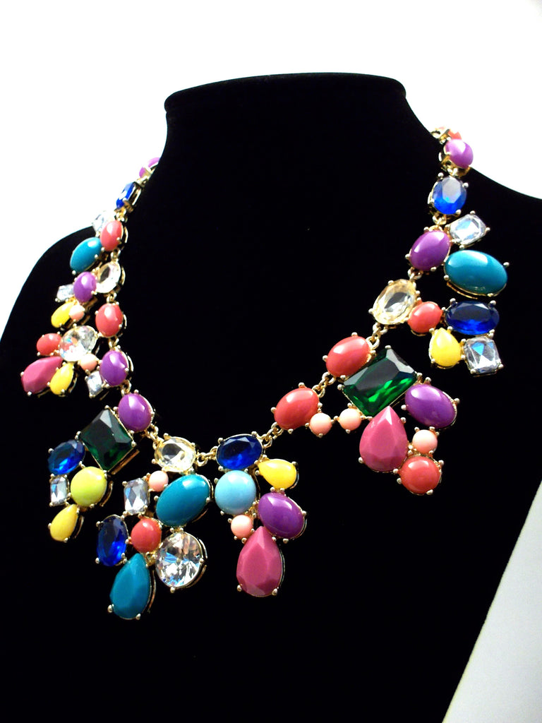 Candy Color Mix Statement Necklace