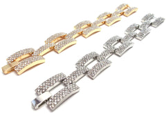 Flat Square Pavé Crystal Bracelet