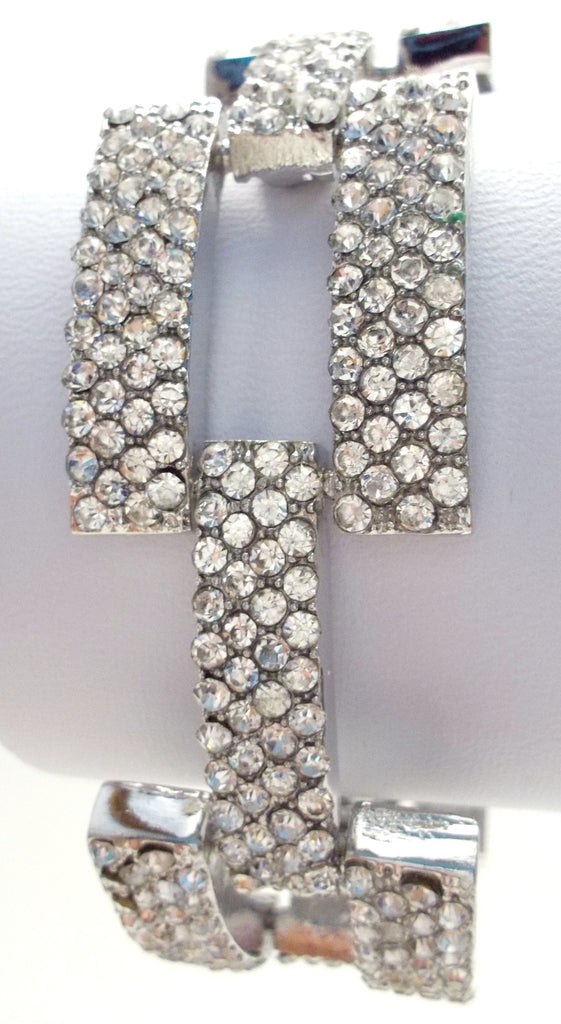 Flat Square Pavé Crystal Bracelet