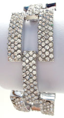 Flat Square Pavé Crystal Bracelet