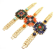 Acrylic Square Jewel Pendant Bracelet