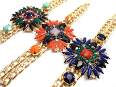 Acrylic Square Jewel Pendant Bracelet