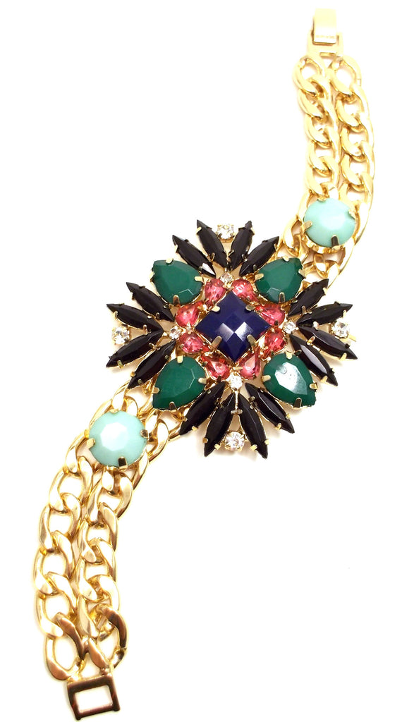 Acrylic Square Jewel Pendant Bracelet