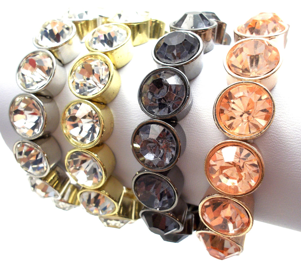Essential Rhinestone Stretch Bracelet- 4 Color Options