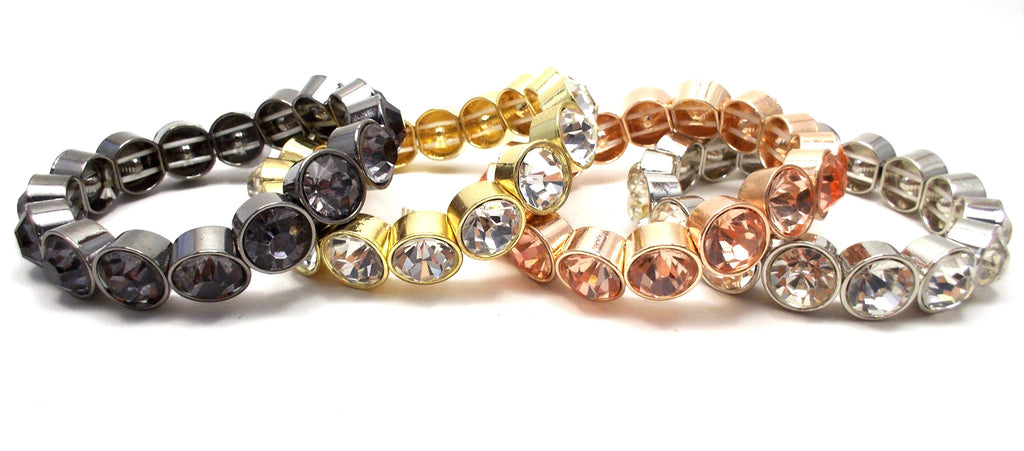 Essential Rhinestone Stretch Bracelet- 4 Color Options