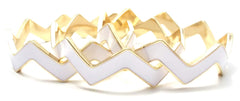 Chevron Bangles Set of 3- White