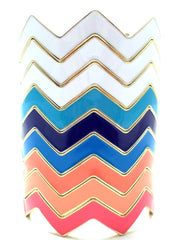 Chevron Bangles Set of 3- Blue