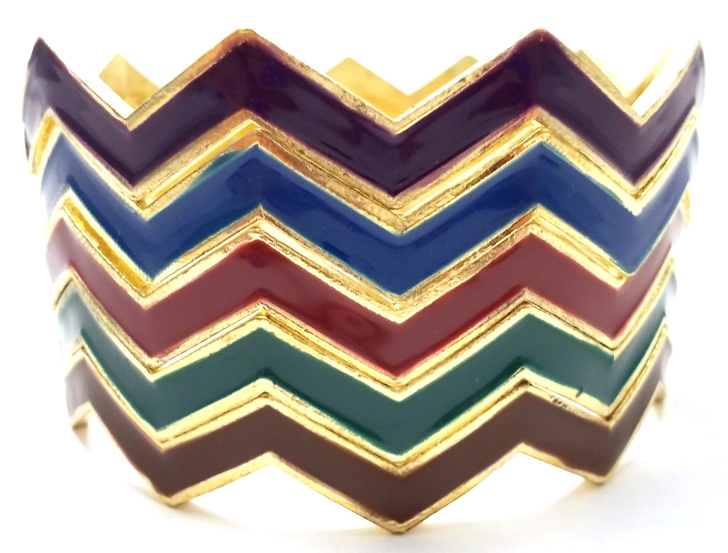 Chevron Bangles Set of 5- Multi