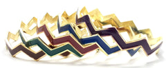 Chevron Bangles Set of 5- Multi