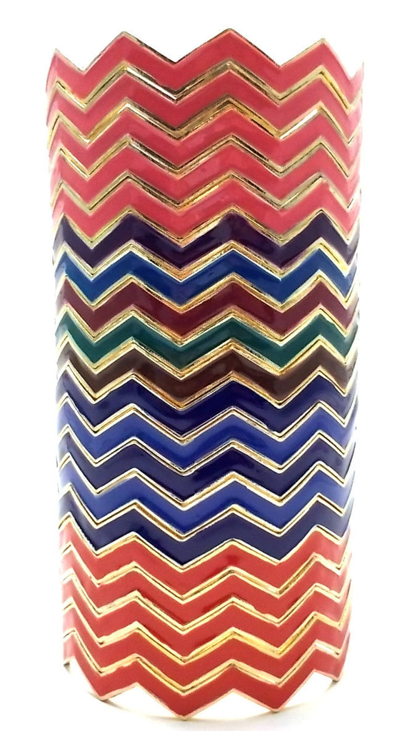 Chevron Bangles Set of 5- Multi