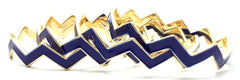 Chevron Bangles Set of 4- Navy