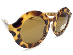 Retro Round Sunglasses- Olive Tortoise