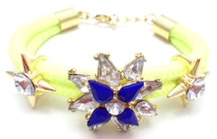 Neon Rosette Cord Bracelet- 2 Color Options