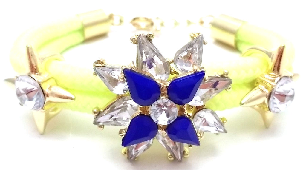 Neon Rosette Cord Bracelet- 2 Color Options