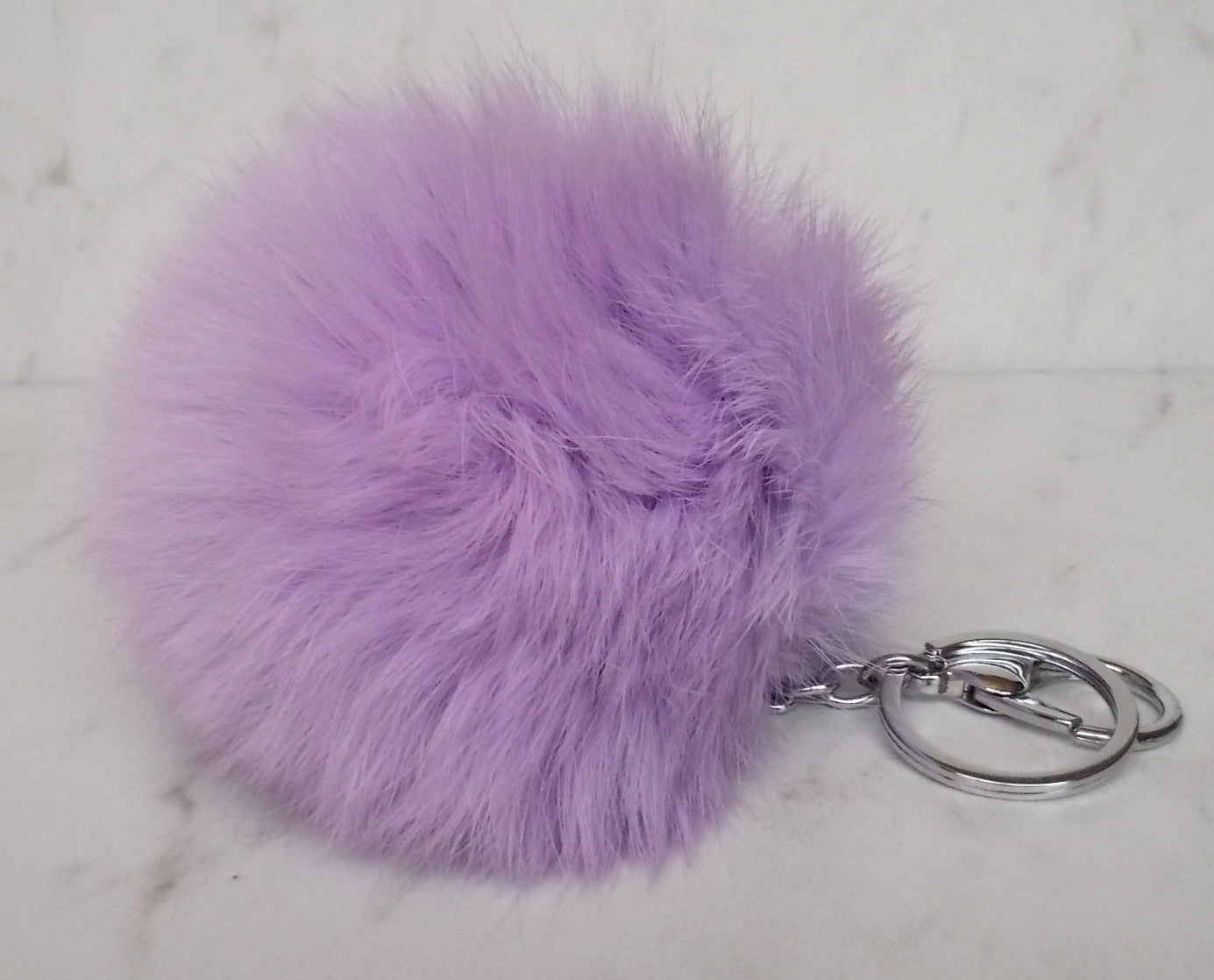 Faux POM Charm/Keychain Large- Lavender