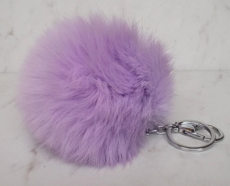 Faux POM Charm/Keychain Large- Lavender