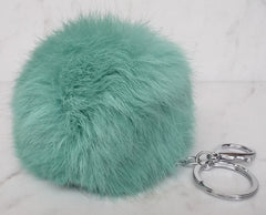 Faux POM Charm/Keychain Large- Mint