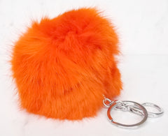 Faux POM Charm/Keychain Large- Orange